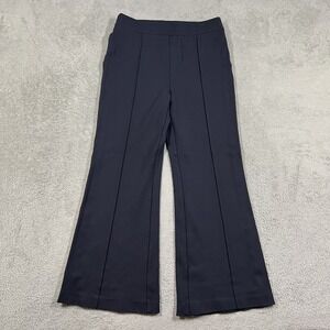 Spanx The Perfect Pants Womens Large Blue High Rise Flare Ponte Dress Pull On